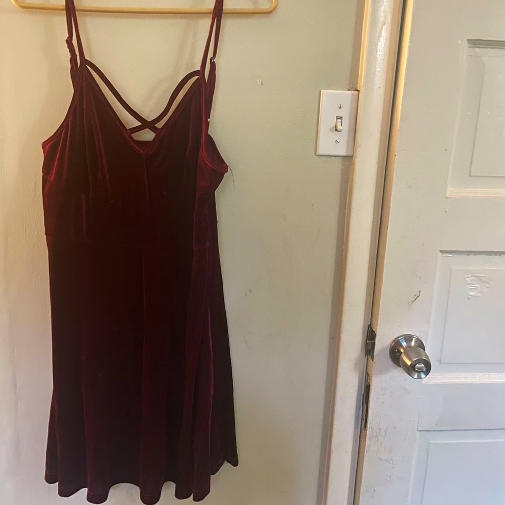 Red Velvet Dress XL